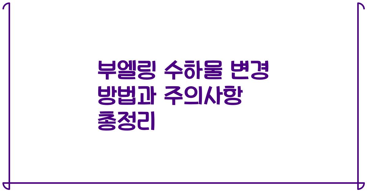 부엘링 수하물 변경 방법과 주의사항 총정리
